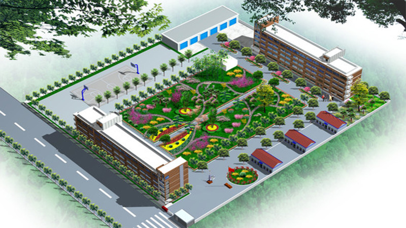 校园操场绿化设计